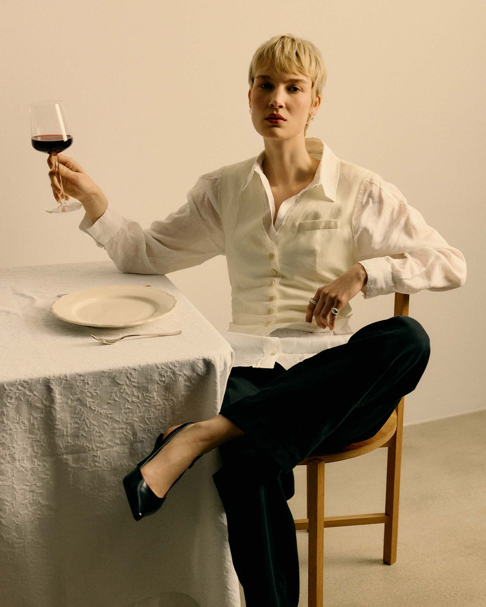 Woman with wineglas
